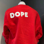 SUPA DOPE RED loose fit sweatshirt
